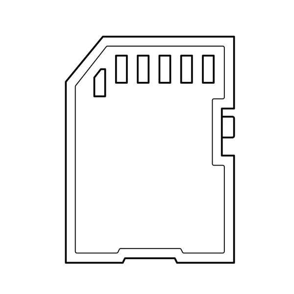 Teléfono inteligente sim tarjeta icono de línea . — Archivo Imágenes Vectoriales