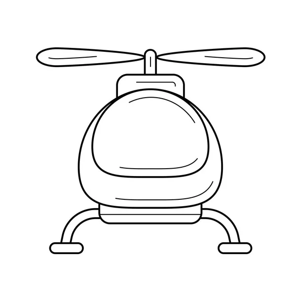 Ícone de linha de helicóptero. —  Vetores de Stock