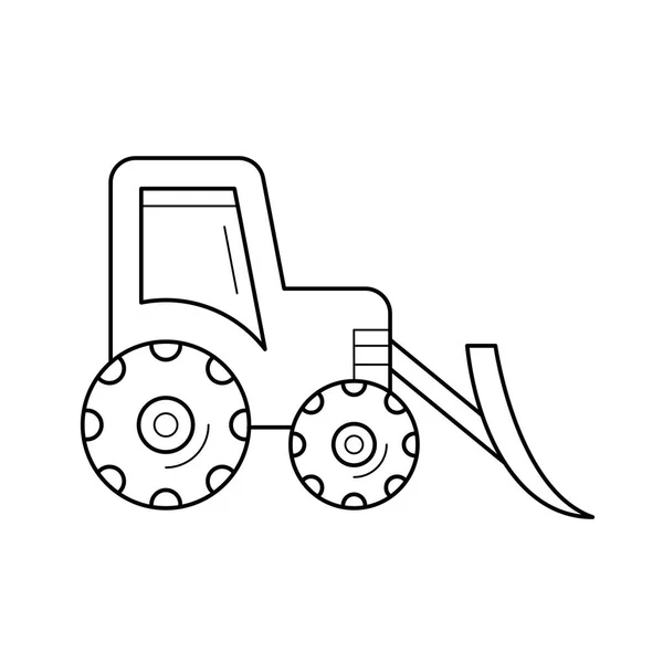 Front loader line icon. — Stock Vector