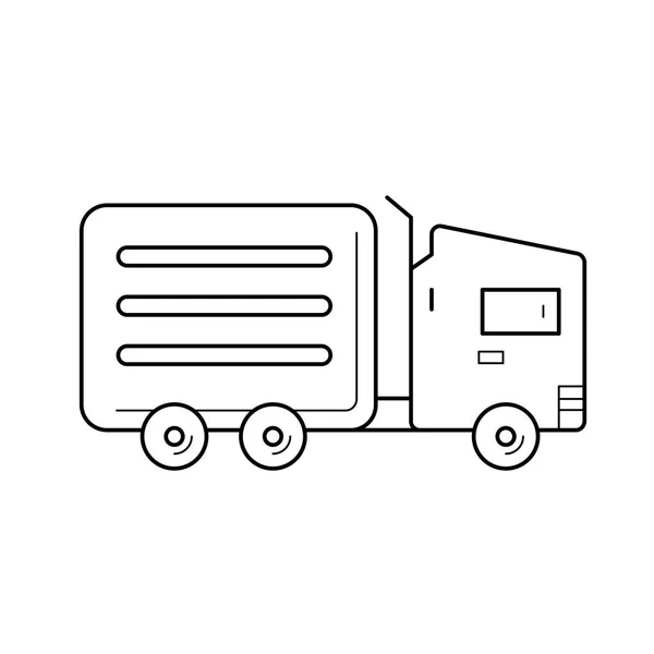 Icono de línea de van refrigerador . — Vector de stock