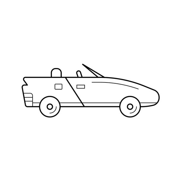 Icono de la línea Cabriolet . — Vector de stock