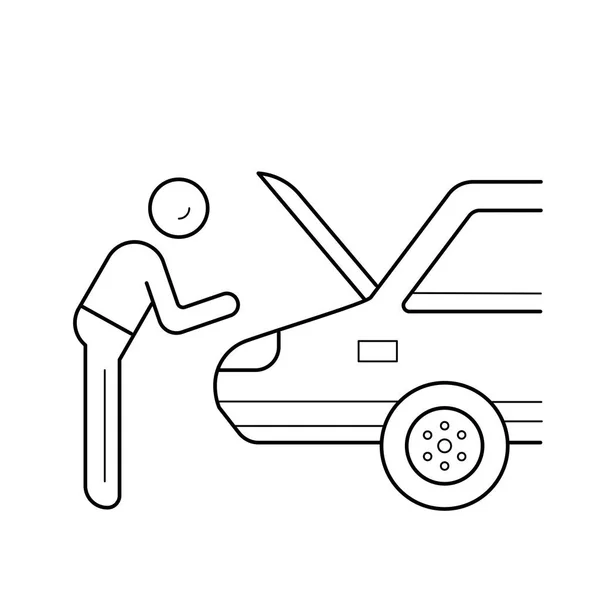 Icono de línea de reparación de coche . — Vector de stock
