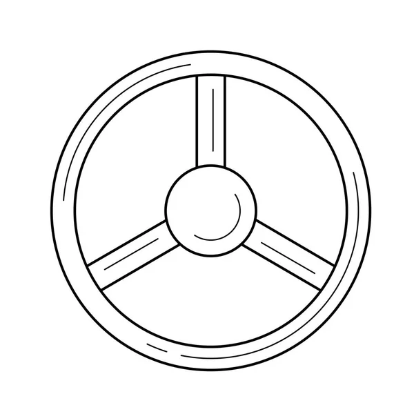 Steering wheel line icon. — Stock Vector