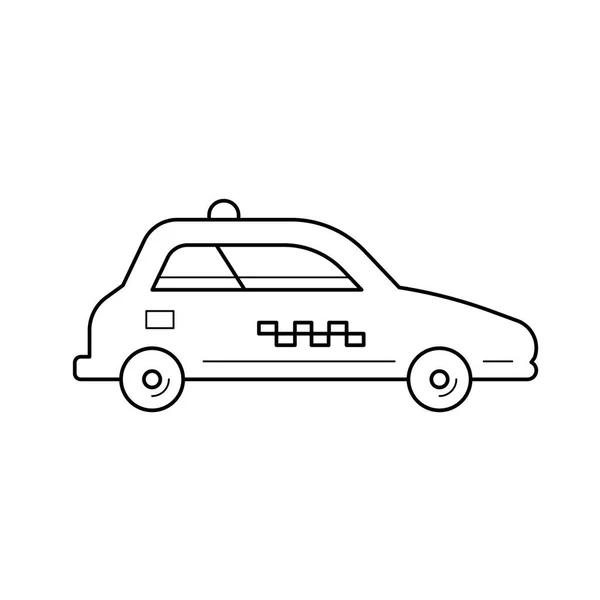 Taxi coche línea icono. — Vector de stock