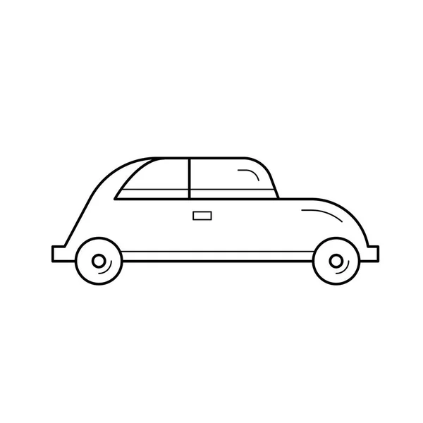 Hatchback ícone de linha de carro . — Vetor de Stock