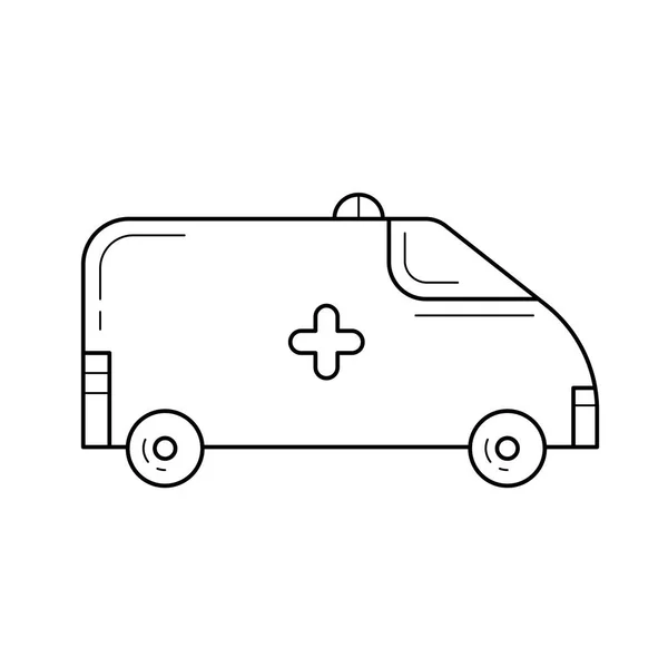 Icona linea di ambulanza. — Vettoriale Stock