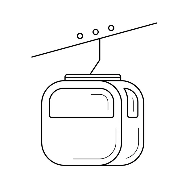 Kabel järnväg ikon. — Stock vektor