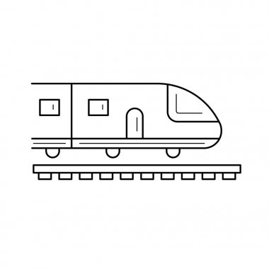 Yolculuk metro tren satırı simgesi.
