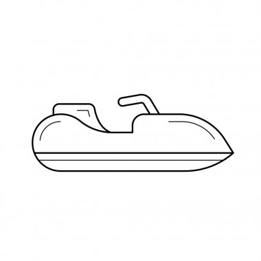 Jet Ski çizgisi simgesi.