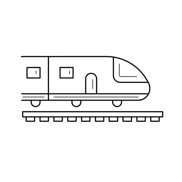 Reis metro trein lijn pictogram. — Stockvector