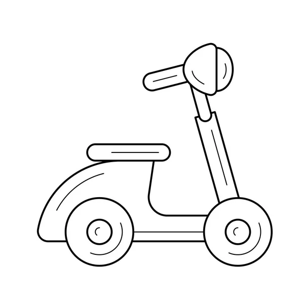 Ícone de linha scooter vintage . — Vetor de Stock