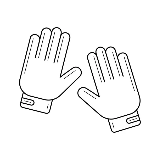 Moto gloves line icon. — Stock Vector