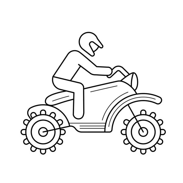 Icona della linea del motociclo . — Vettoriale Stock