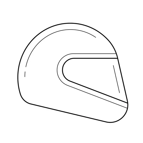 Значок линии шлема . — стоковый вектор