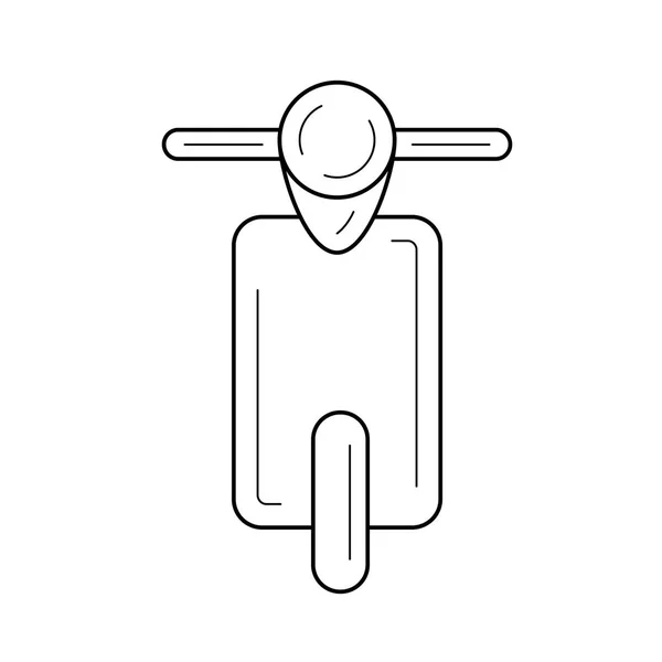 Icono de línea de scooter retro . — Vector de stock