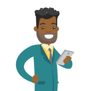 Genç işadamı cep telefonu arıyorum.