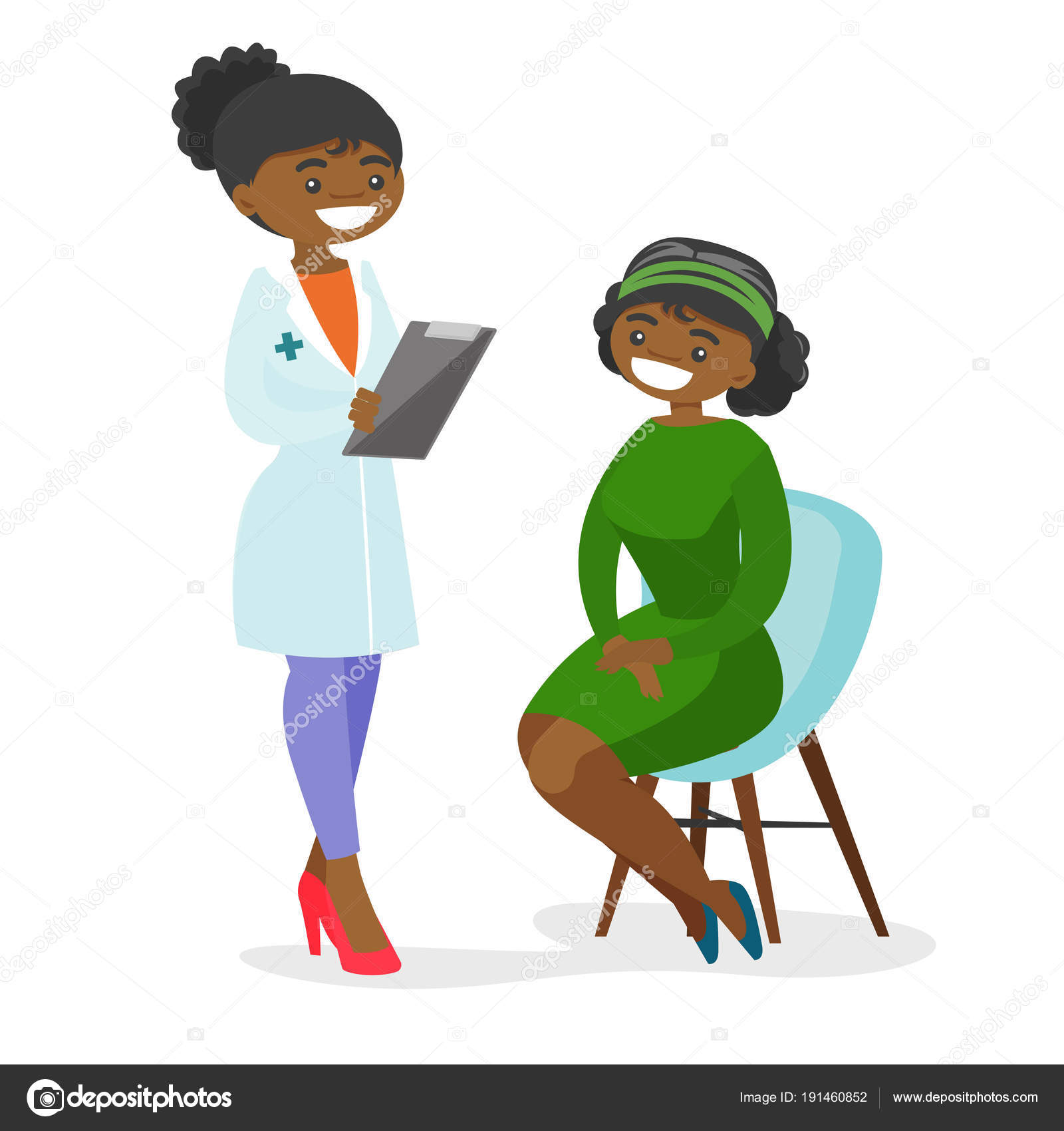 Young african-american doctor consulting a patient Stock Vector Image by ©VisualGeneration #191460852 Young african-american doctor consulting a patient Stock Vector Image by ©VisualGeneration #191460852
