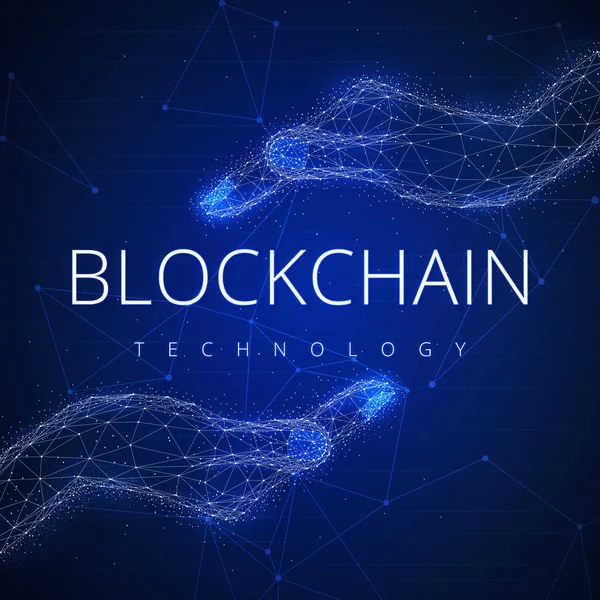 Blockchain teknologi futuristik hud banner . — Stok Foto