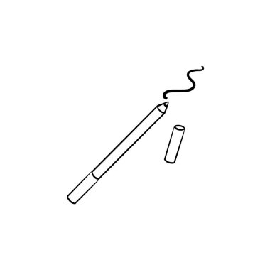 Eyeliner ile izleme el çizilmiş kroki simgesi.