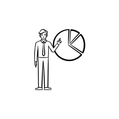 Diyagramı el çizilmiş kroki simgesi olan adam figürü.