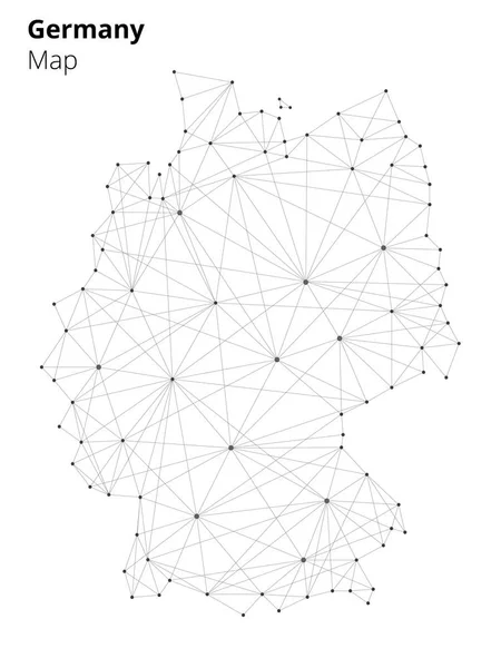 Duitsland in de blockchain technologie netwerk stijl — Stockvector