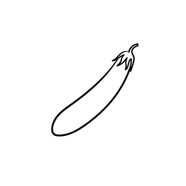 Eggplant hand drawn sketch icon. — Stock Vector