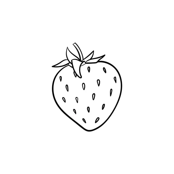 Fraise dessinée à la main icône croquis . — Image vectorielle