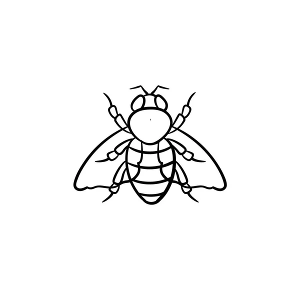 Fly hand drawn sketch icon. — Stock Vector