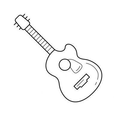 Caz gitar satırı simgesi.