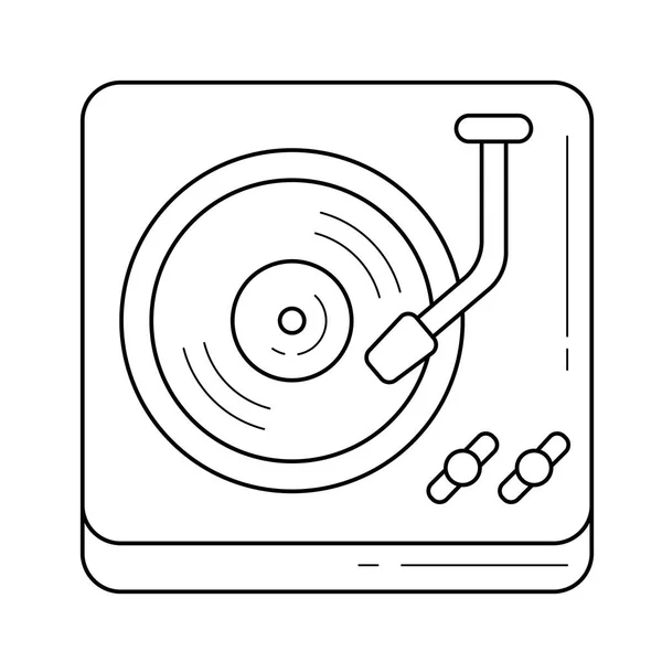 Skivspelare fonograf ikon. — Stock vektor