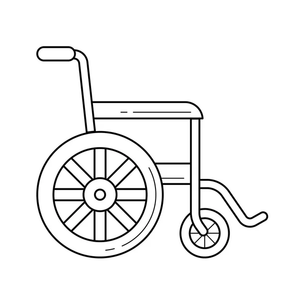 Icône de ligne de fauteuil roulant . — Image vectorielle