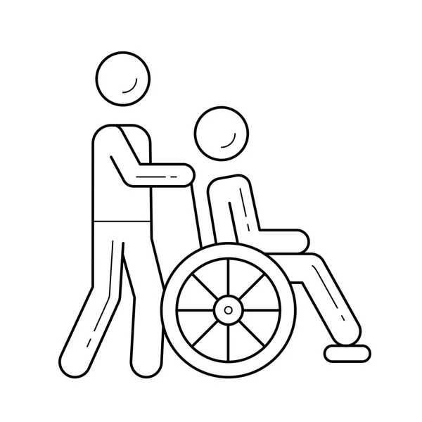 Niepełnosprawności linii ikona. — Wektor stockowy