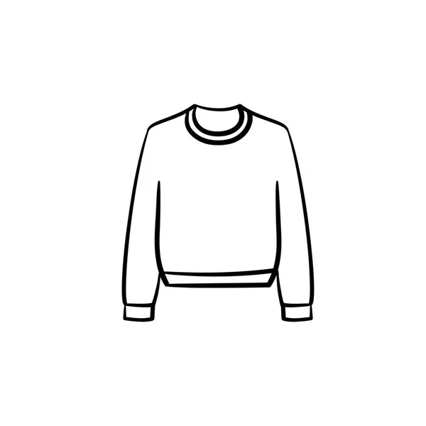 Sweter ręcznie rysowane szkic ikona. — Wektor stockowy