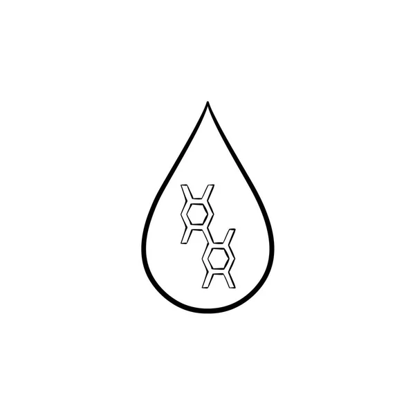 Glijmiddel drop hand getrokken schets pictogram. — Stockvector