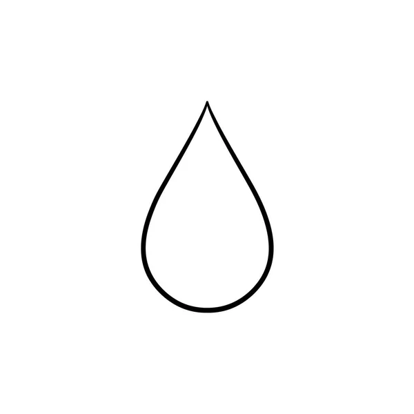 Gota de agua dibujado a mano icono del boceto . — Vector de stock
