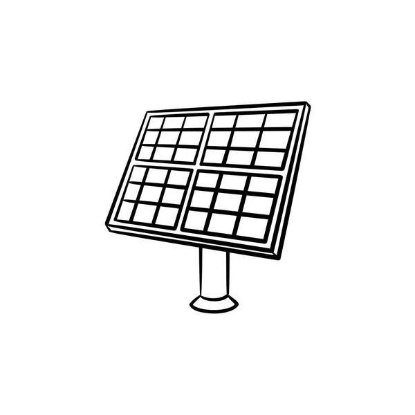 太阳能电池板手绘草图图标. — 图库矢量图片