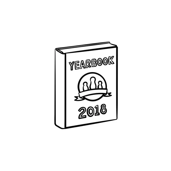 Yearbook hand drawn sketch icon. — Stock Vector