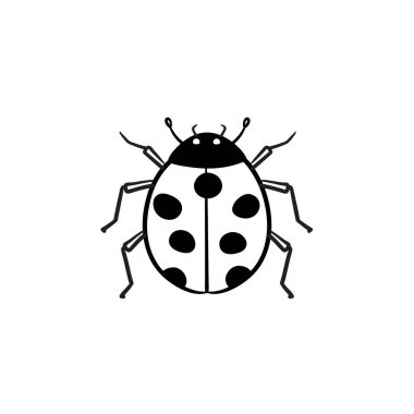 Uğur böceği el çizilmiş kroki simgesi.