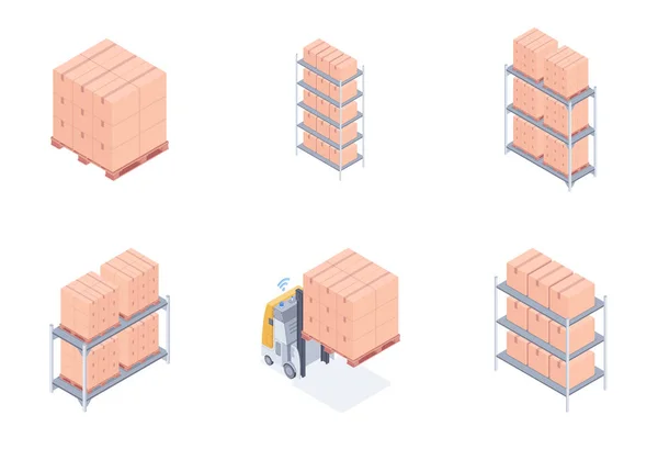 Conjunto de unidades de armazém . —  Vetores de Stock