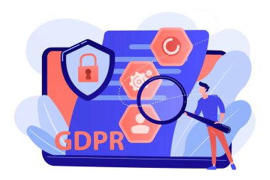 Genel veri koruma düzenleme kavramı vektör illüstrasyon.