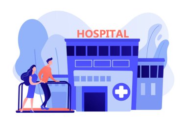 Rehabilitasyon Merkezi kavramı vektör çizim.