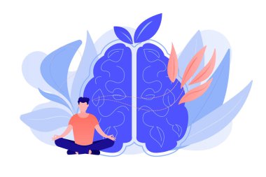 Mindfulness kavramı vektör çizim.