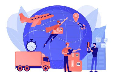 Ekspres servis konsepti vektör illüstrasyonu.