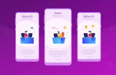 E-spor turnuva app arabirimi şablonu.