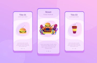 Yemek festivali uygulama arayüzü şablonu.