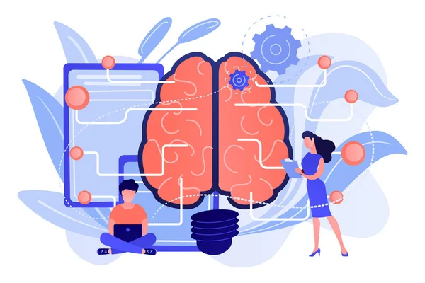 Ilustración de vector de concepto de inteligencia artificial . — Archivo Imágenes Vectoriales