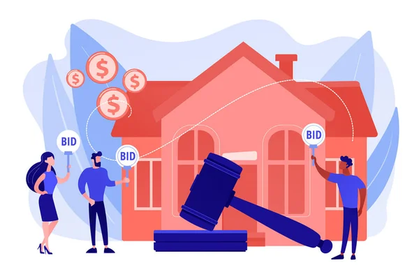 Auction house concept vector illustration. — Stock Vector