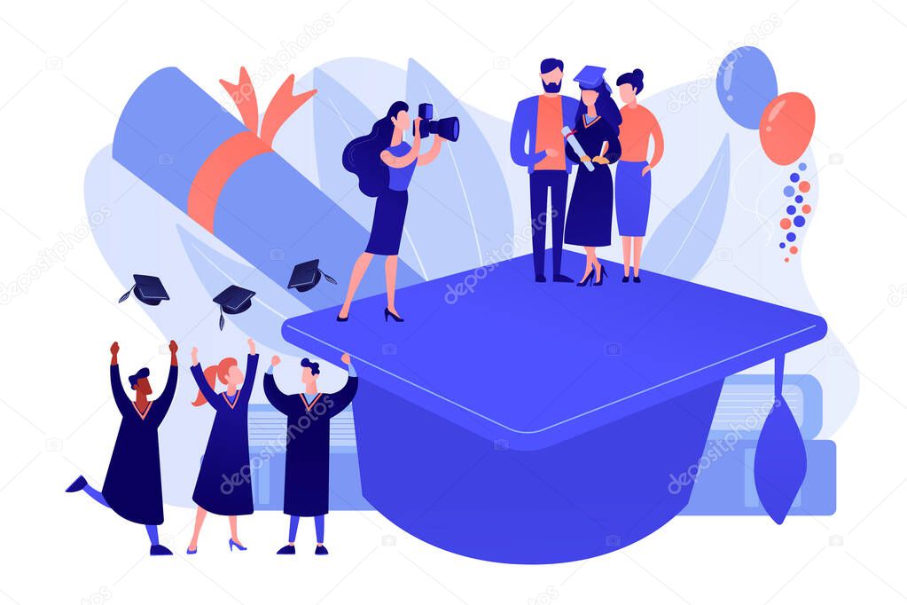Graduation concept vector illustration