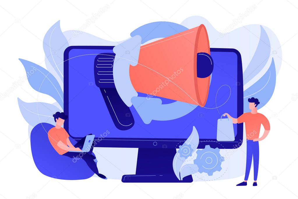 Digital marketing concept vector illustration.