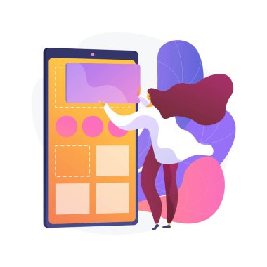 İçerik yönetimi vektör metaforu.